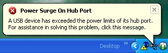 Power Surge On Hub Port
